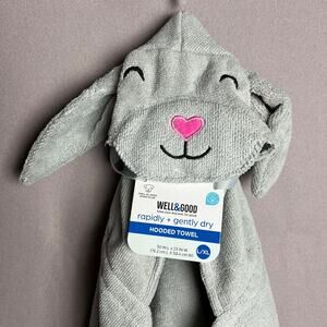 Cozy Well & Good Dog Hooded Towel Gray L-XL Fast Dry Pet Comfortcore Bath Robe